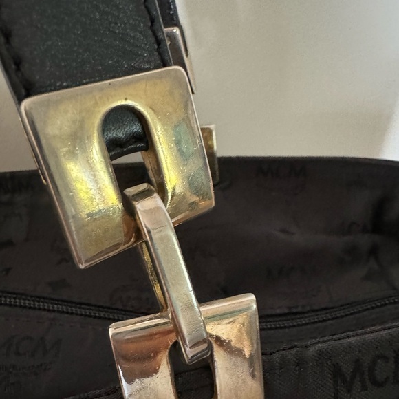 MCM Vintage black nylon Visetos Travel Tote monogram bag. Made In Germany. - Picture 6 of 13